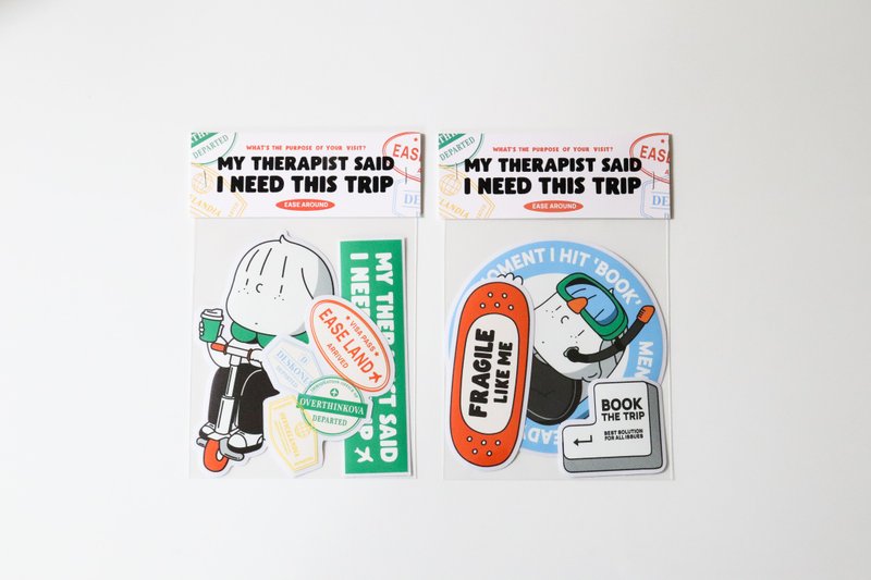 MY THERAPIST SAID I NEED THIS TRIP (2 versions) - 貼紙 - 紙 多色