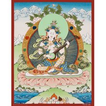 完成の母般若波羅蜜多タンカアート | 壁面装飾用 - ショップ Boudha