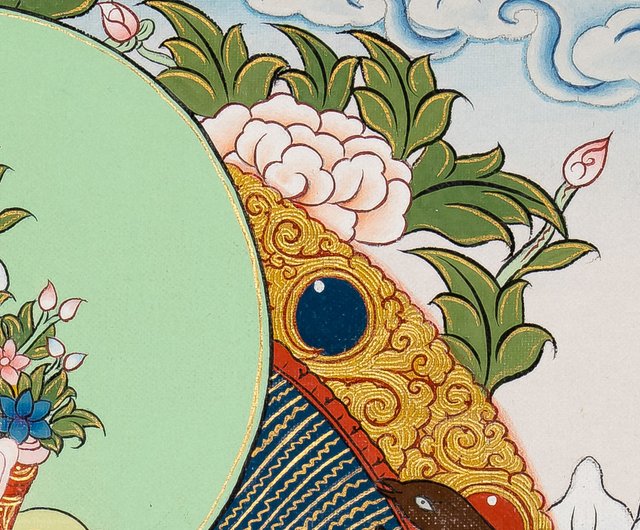 仏教の知恵の女神サラスヴァティのタンカアート - ショップ