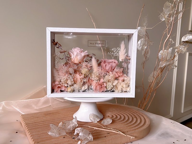 Stay-Memory of Everlasting Flowers, Immortal Flower Photo Frame, Valentine's Day Gift Box, Customized Gift Exchange Gift - Plants & Floral Arrangement - Plants & Flowers Pink