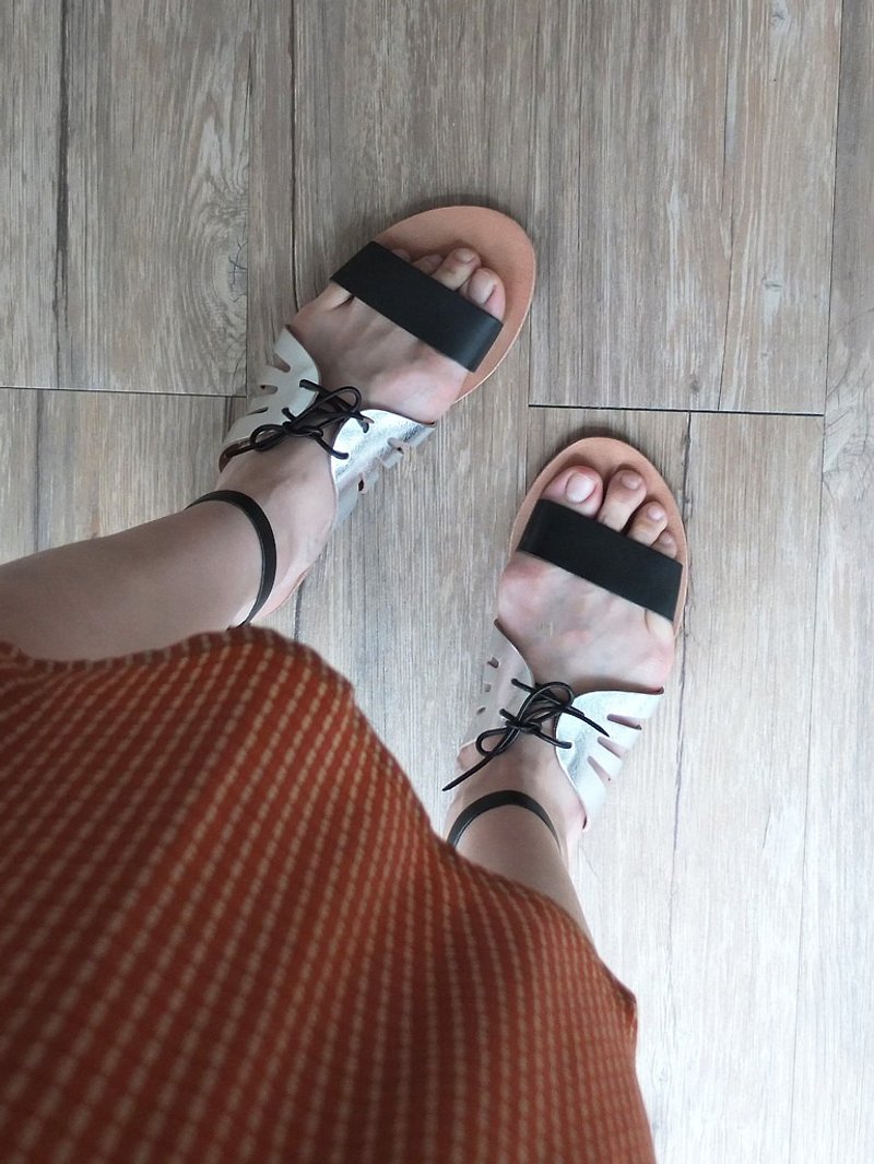 {Love from Cyprus} bandage Roman style leather sandals - Women's Casual Shoes - Genuine Leather 