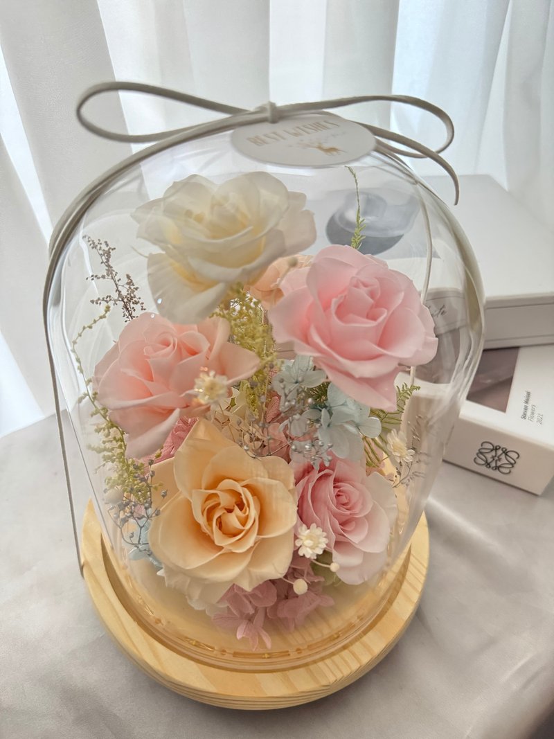 永生花花盅 永生花夜燈 贈送包裝禮盒和提袋 - 乾燥花/永生花 - 植物．花 