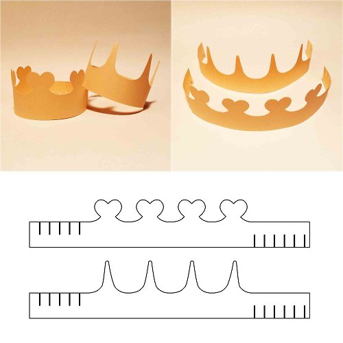 JustGreatPrintables Paper crown template, party crown, printable crown, birthday crown, SVG, DXF