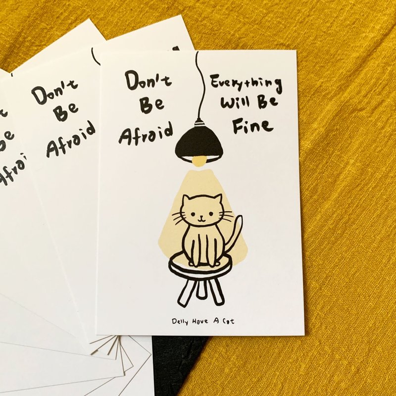 Postcard | Delly Have A Cat full of positive vibes postcard – In Stock - Cards & Postcards - Paper 