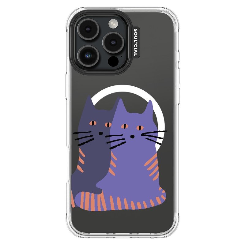 Catitude 雙胞胎貓咪 iPhone 16 手機殼 MagSafe磁吸保護殼 機套 - 手機殼/手機套 - 其他材質 