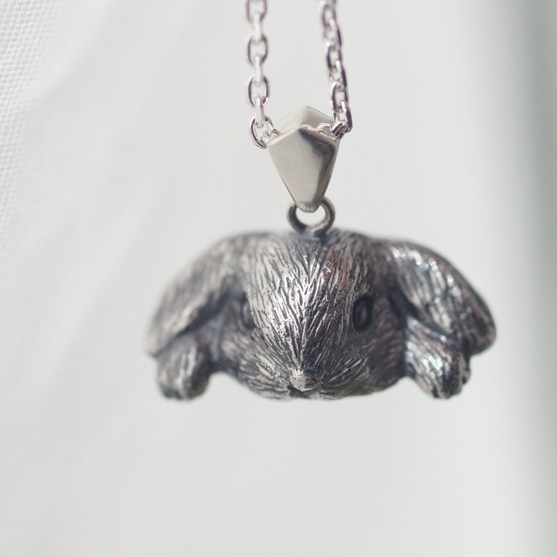 Lop ear pendant - สร้อยคอ - เงินแท้ สีเงิน