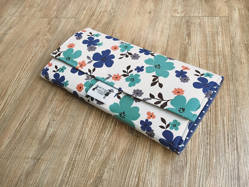 Carry out diapers pad - blue and green flowers - Other - Cotton & Hemp 
