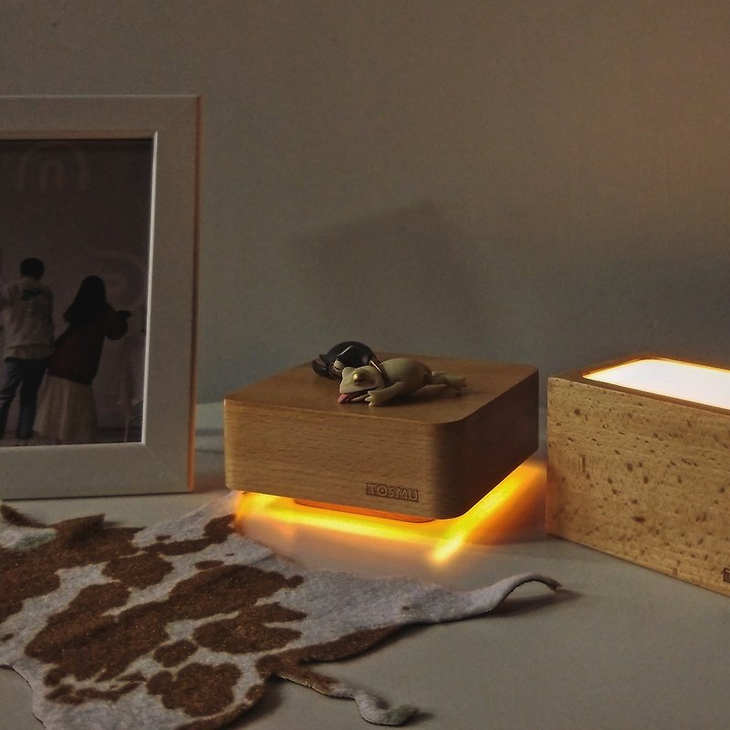 雰囲気ナイトライトツーインワンディスカウント（きらめき+タイムマシン）母の日ギフト - 照明・ランプ - 木製 カーキ