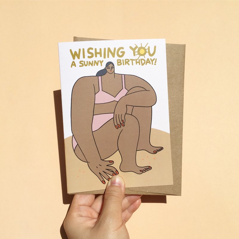 Greeting Card - Wishing You a Sunny Birthday - 卡片/明信片 - 紙 