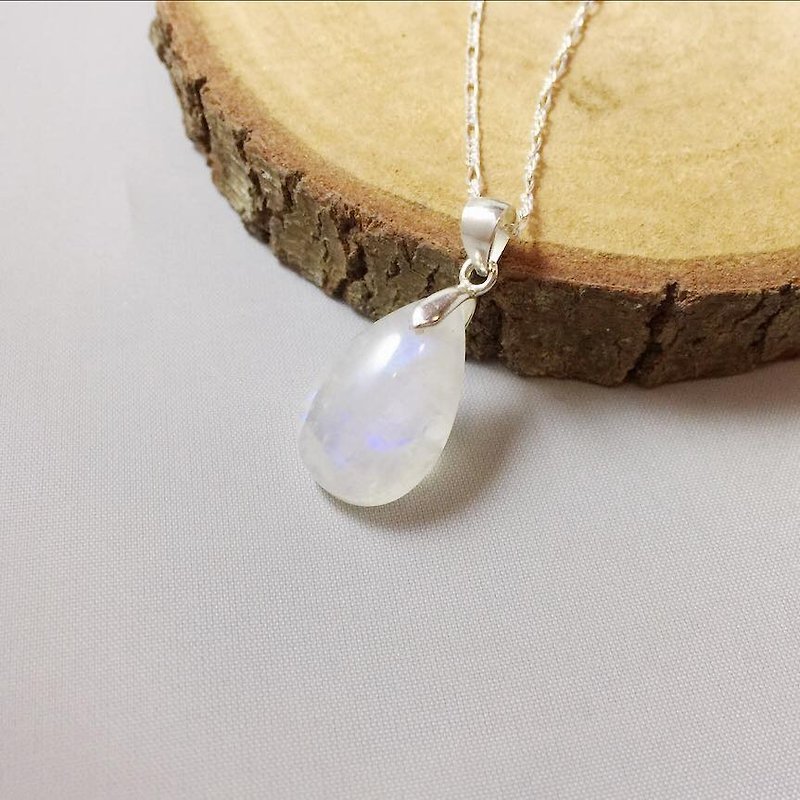 :: Welfare Society :: MH Sterling Silver Natural Stone Series - Moonlight Stone Necklace - สร้อยคอ - เครื่องเพชรพลอย ขาว