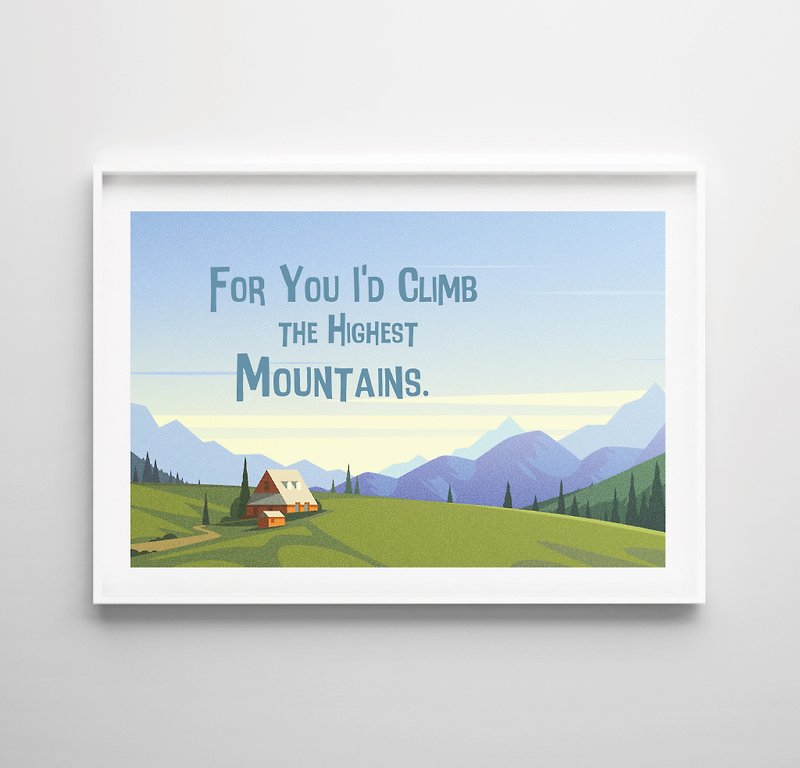 Highest mountains customizable posters - Wall Décor - Paper 