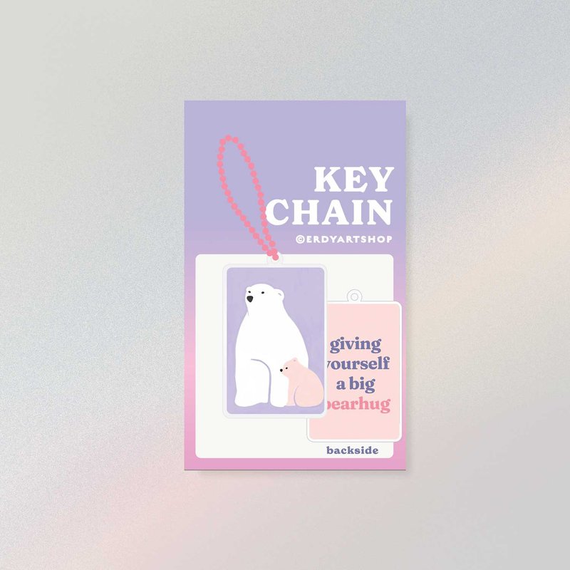Keychain | Polar - 鑰匙圈/鑰匙包 - 紙 粉紅色