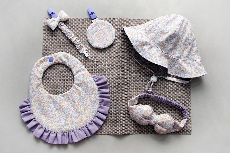 Gugu Handmade-Gypsophila/flower pocket/ pacifier chain/headband/sun hat/ pacifier chain/cloak/moon gift box - ของขวัญวันครบรอบ - ผ้าฝ้าย/ผ้าลินิน 