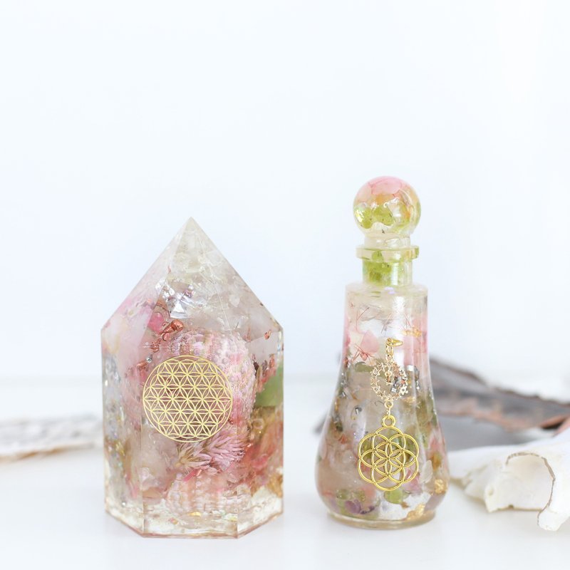 奧根幸福塔 - 擺飾/家飾品 - 水晶 粉紅色