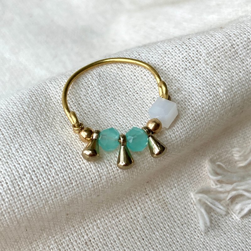 老林雜貨 | 蘇打QQ椰果戒指 - 戒指 - 其他金屬 金色