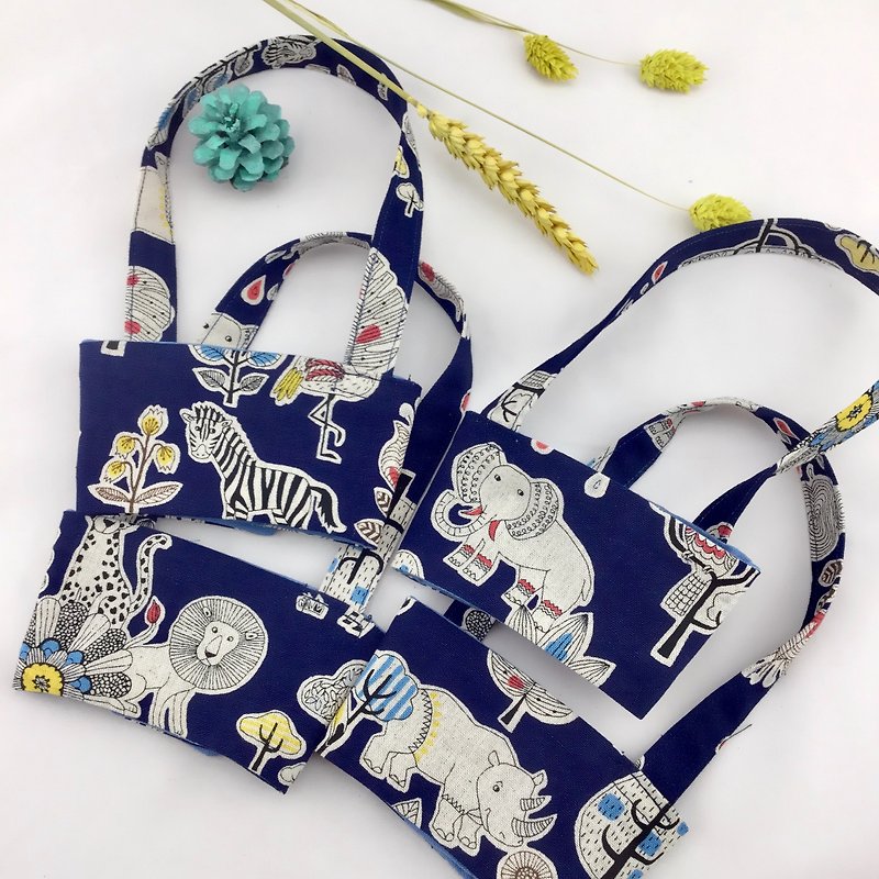 Wrap wind animal night tour - Zebra head - drink cup set belt - can be fixed straw - Beverage Holders & Bags - Cotton & Hemp 