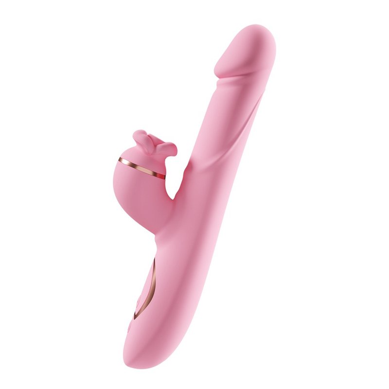 GALAKU Flaming Red Lips Telescopic Vibrating Massager AI Version Sucking Life Home Fun Items - Adult Products - Silicone Multicolor