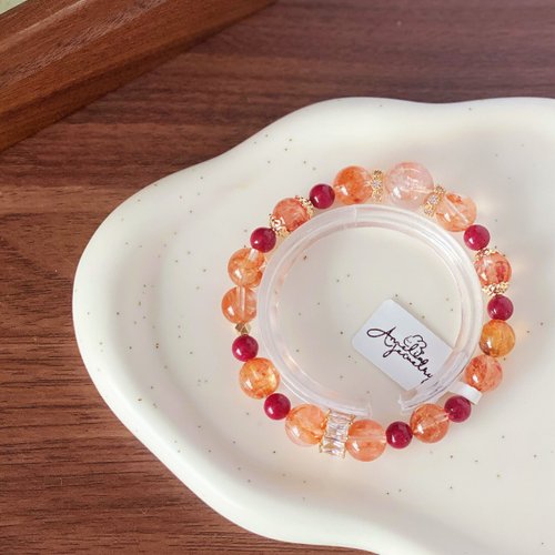Amelia Jewelry Amelia Jewelry丨摩羯座丨收藏級血砂膠花原創設計手鍊丨星座手鍊