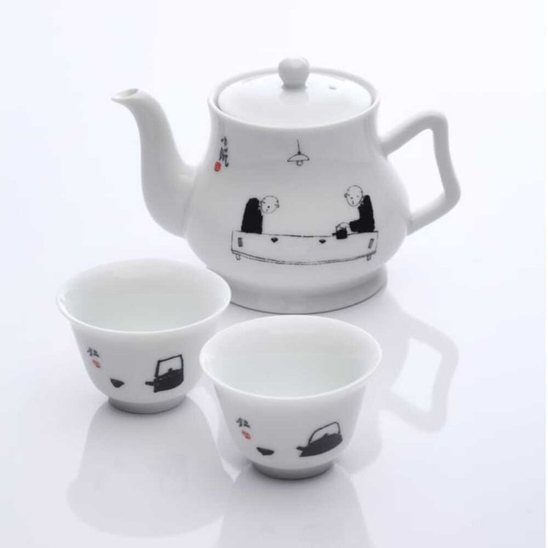 【一期一會】茶具組-一壺二杯組合/李蕭錕藝術大師聯名款 - 茶壺/茶杯/茶具 - 其他材質 