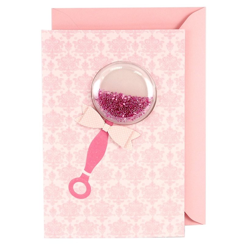 ピンクの少女の誕生[ホールマーク古典的なハンドメイドシリーズ赤ちゃん六六] - カード・はがき - 紙 ピンク