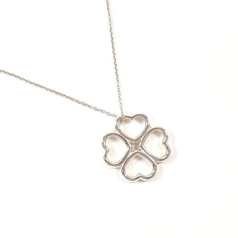 【日本直送 中古美品】ティファニー TIFFANY&Co. ネックレス ハート クローバー シルバー925 ヴィンテージ 希少 アクセサリー 新品仕上げ済み - 項鍊 - 純銀 銀色
