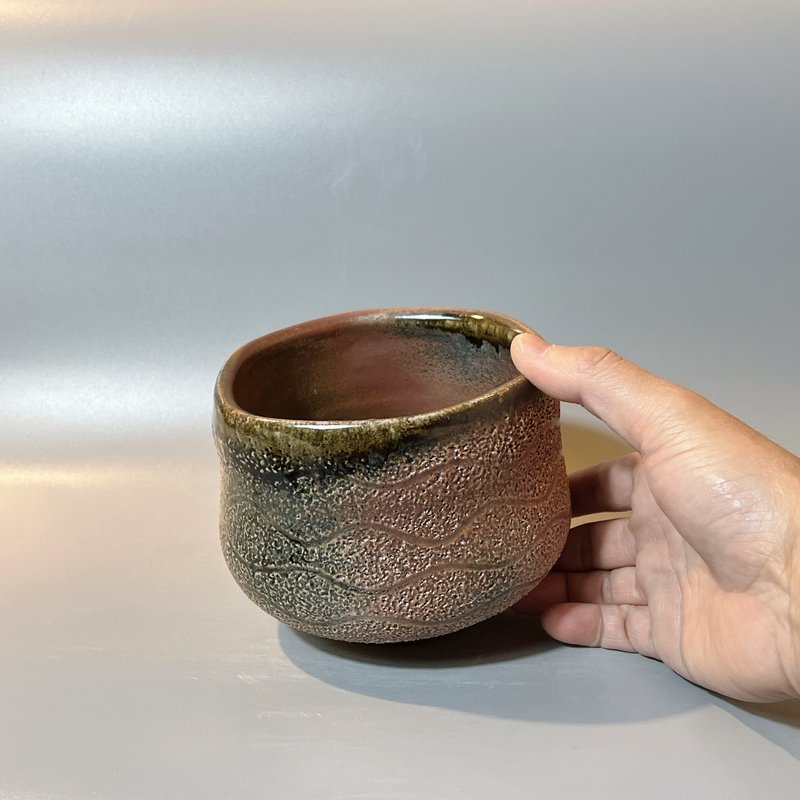 柴燒冰煙大茶碗 / 水方 / 小平凡手作 - 茶壺/茶杯/茶具 - 陶 