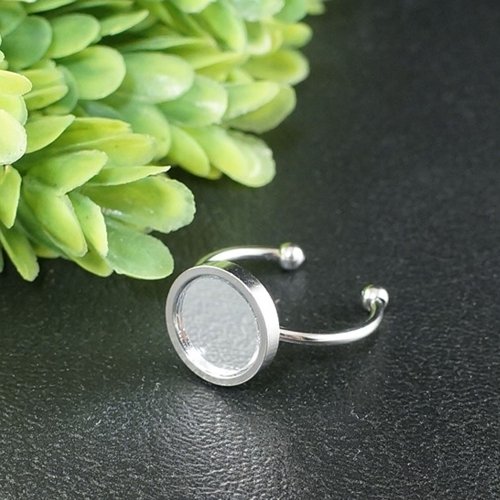 AGATIX Evil Eye Glass Mirror Silver Stainless Steel Protection Amulet Ring Jewelry Gift