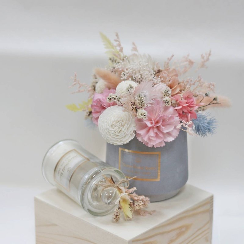 Flower Dance Elf/Essential Oil Candle + Fragrance Table Flower DIY - เทียน/เทียนหอม - พืช/ดอกไม้ 