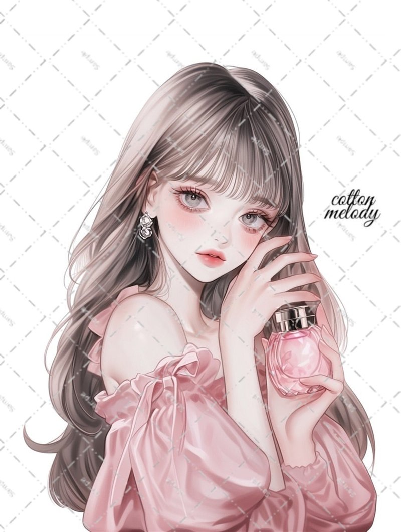original sticker no.5565 人物ステッカー オリジナルステッカー 人物ステッカー 女の子ステッカー オリジナル人物ステッカー - 貼紙 - 紙 