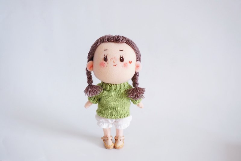 ドールオリジナル手作り布人形文学の贈り物 - シャオRuoye - 人形・フィギュア - コットン・麻 イエロー