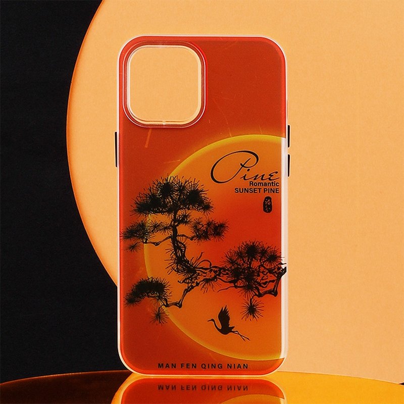 Sunset Green Pine iPhone Case - เคส/ซองมือถือ - วัสดุอื่นๆ 