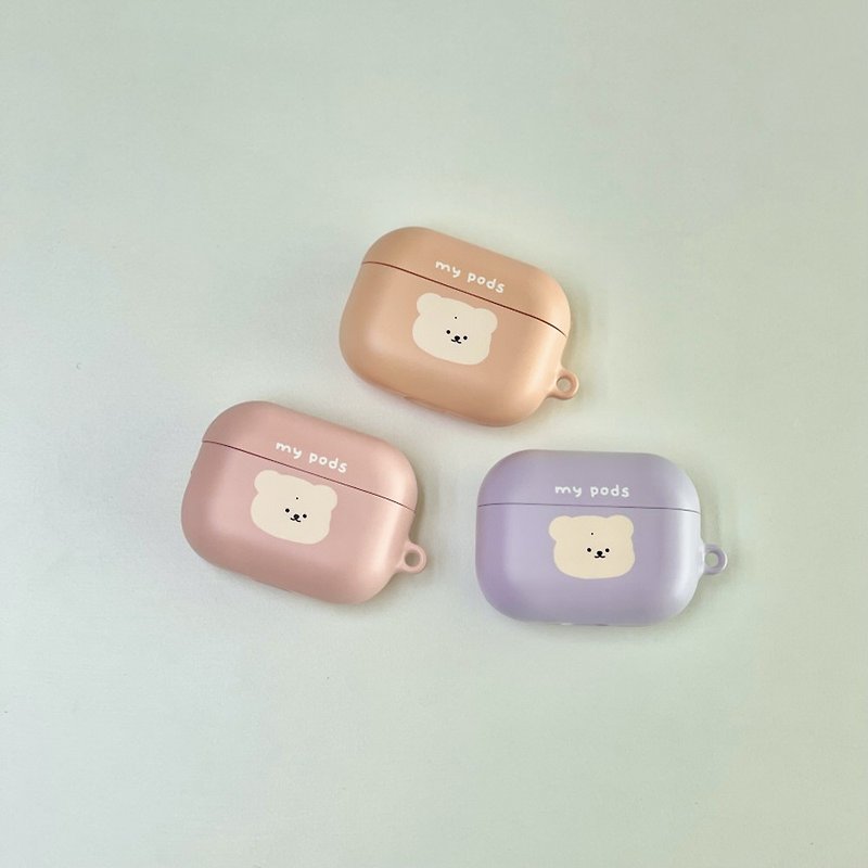 X【Korean Cultural and Creative】Lizi Bear Airpods Pro Protective Case - Headphones & Earbuds Storage - Plastic Multicolor