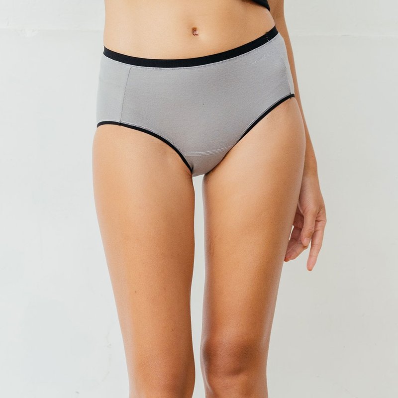 【敏感肌系列】大地純淨天絲抗敏 - 中腰內褲 - 女裝內衣/內褲 - 環保材質 灰色
