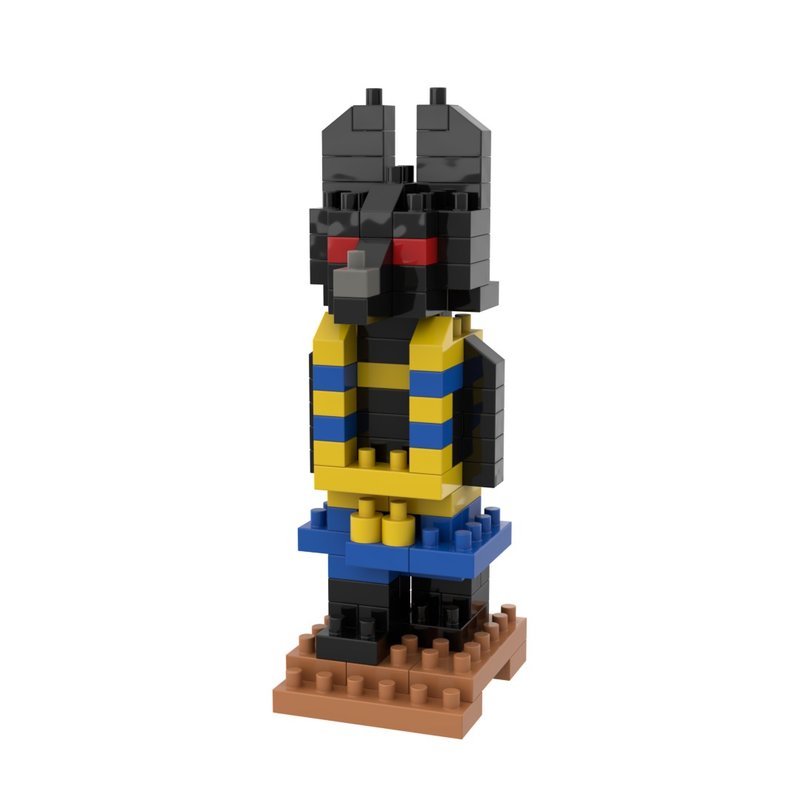Archbrick 日本柴犬死者之神阿努比斯 Pixel 積木 Nanoblock - 公仔/玩偶 - 塑膠 多色