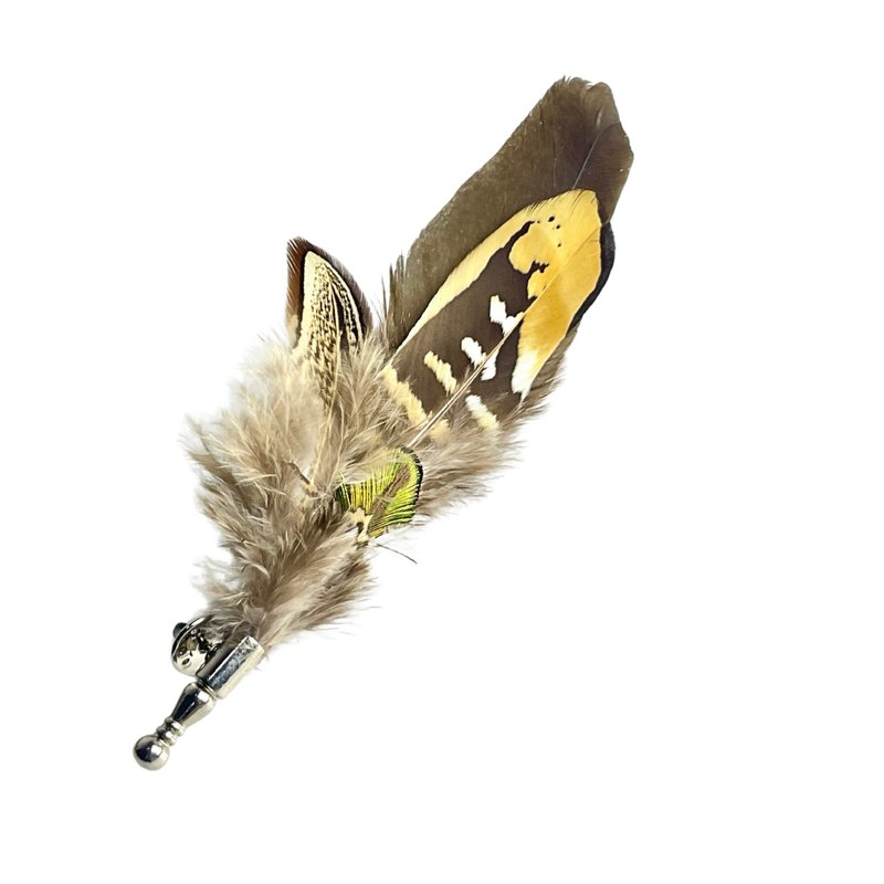 Feather pin hat or boutonnière - Brooches - Other Materials Multicolor