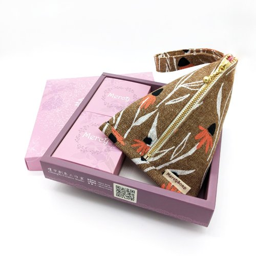 Mercy Soap手工皂專賣店 Mercy發願祈福系列-包粽開運手工皂禮盒///咖啡色