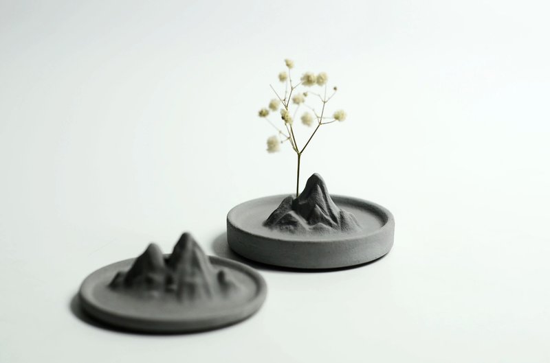 Mountain and landscape concept, Zen incense stick, clear Cement, wabi-sabi aesthetics - น้ำหอม - ปูน สีเทา