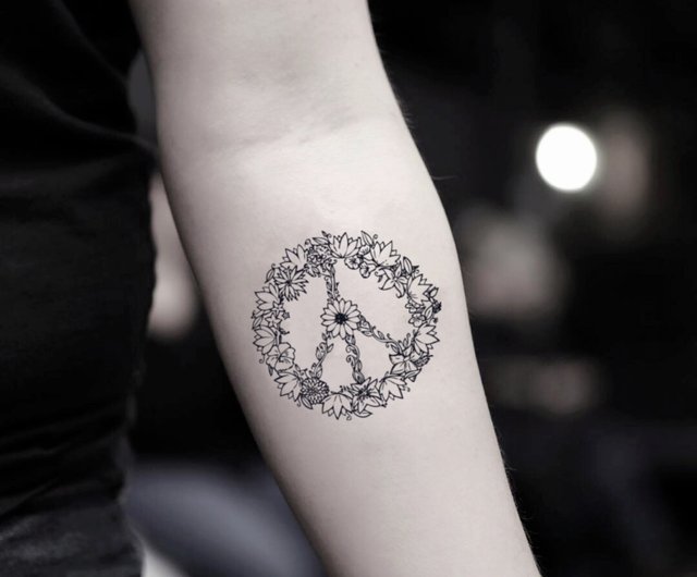 37 Stunning Peace Sign Tattoo Ideas That You Will Love To Have  Psycho Tats