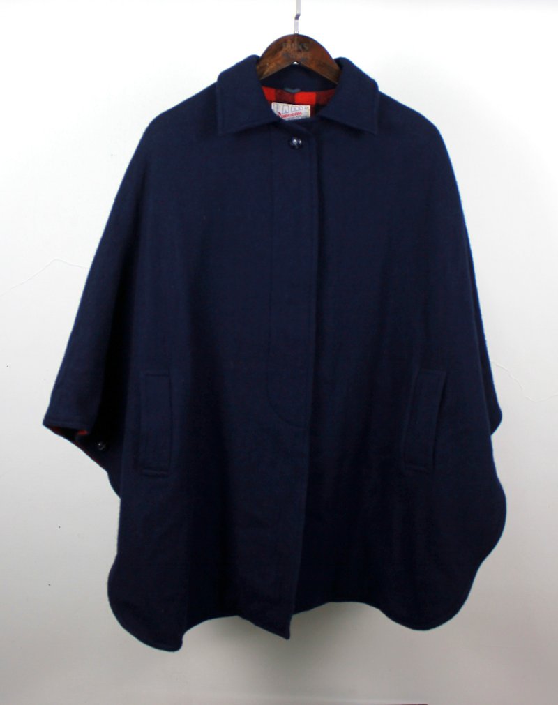 Turtle Gege - Japan vintage wool cape coat - เสื้อแจ็คเก็ต - ขนแกะ หลากหลายสี