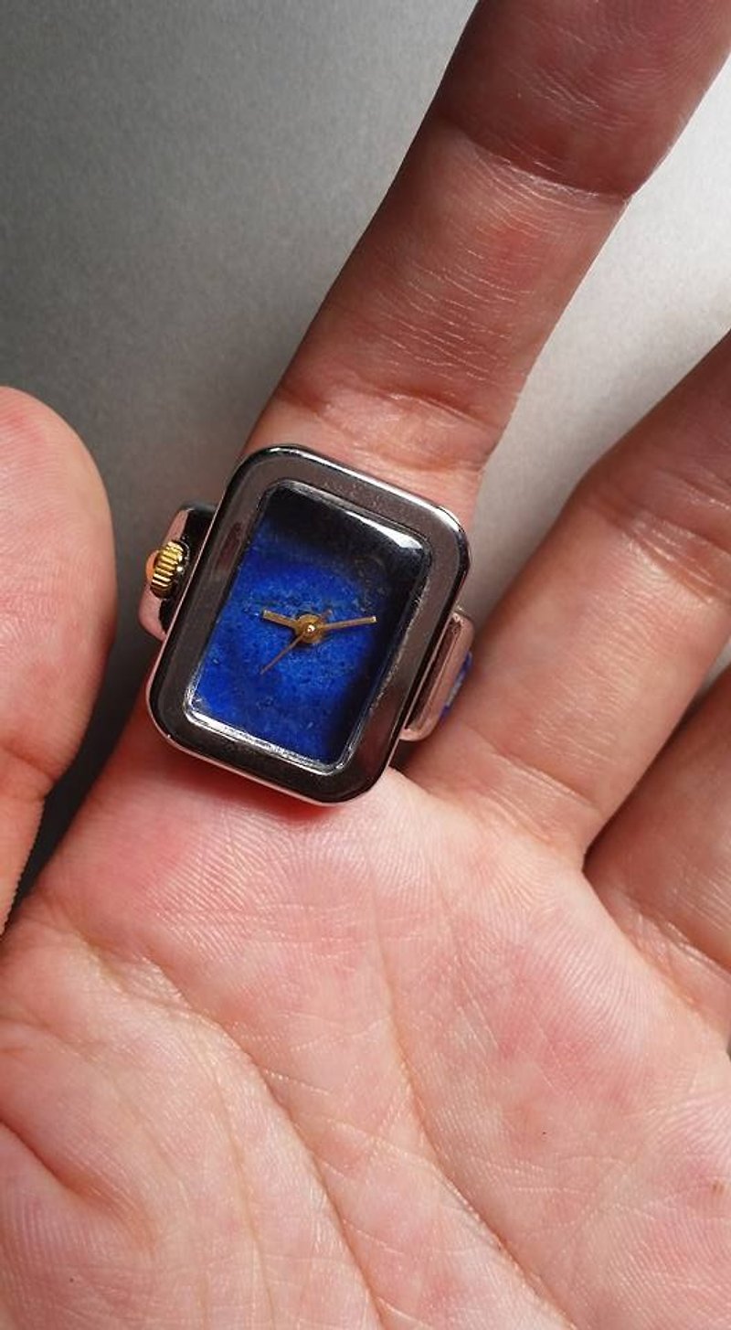 [] Lost and find antique models natural stone lapis lazuli ring watch models - นาฬิกาผู้หญิง - เครื่องเพชรพลอย หลากหลายสี
