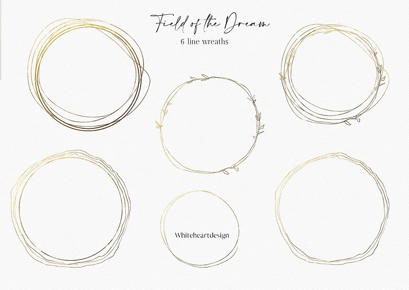 Golden Wreaths PNG Clipart Gold Round Frame - 插畫/繪畫/書法 - 其他金屬 