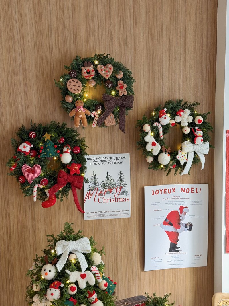 花蔓 Cozy 聖誕花圈 三款配色 - 乾燥花/永生花 - 植物．花 綠色