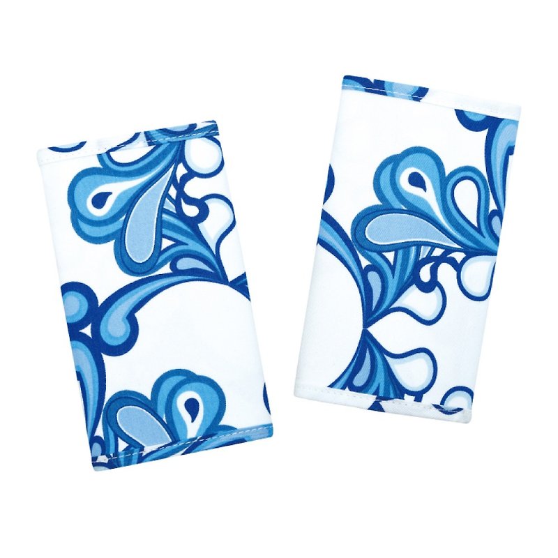 Baby Carrier Teething Pads - Pacific Waves - ผ้ากันเปื้อน - ผ้าฝ้าย/ผ้าลินิน สีน้ำเงิน