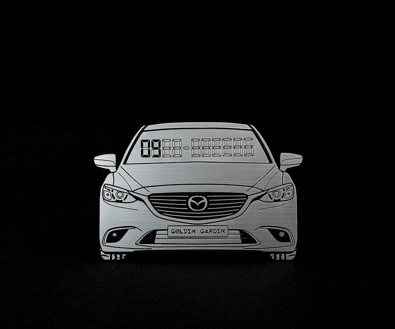 [MAZDA6] Exclusive hair temporary parking number card - Other - Other Materials Silver