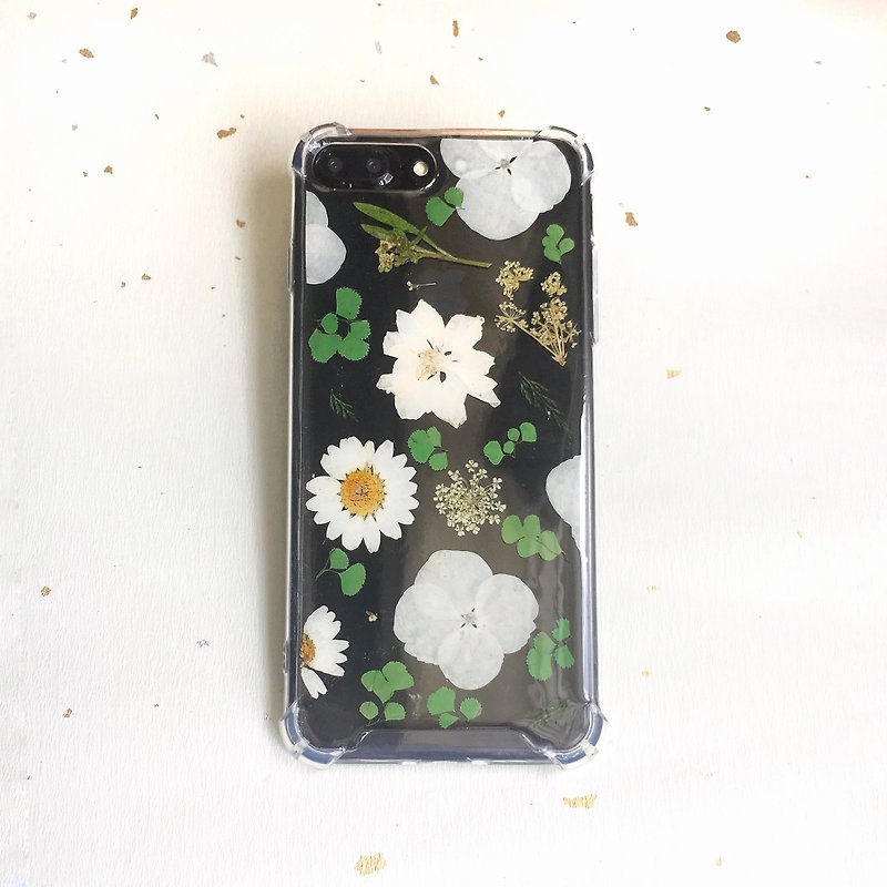 夏至 真花壓花手機殼 - 手機殼/手機套 - 植物．花 白色