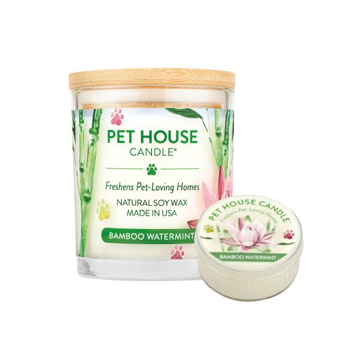 毛寵世代旗艦店 【美國PET HOUSE】室內除臭寵物香氛蠟燭-青竹薄荷