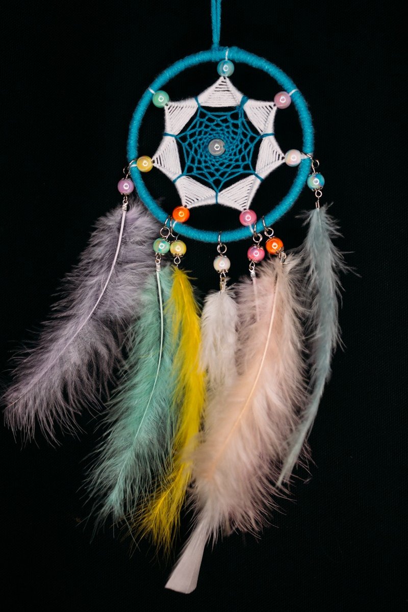 Handmade Dreamcatcher - 【Seven Star - Blue】 - Items for Display - Other Materials Blue