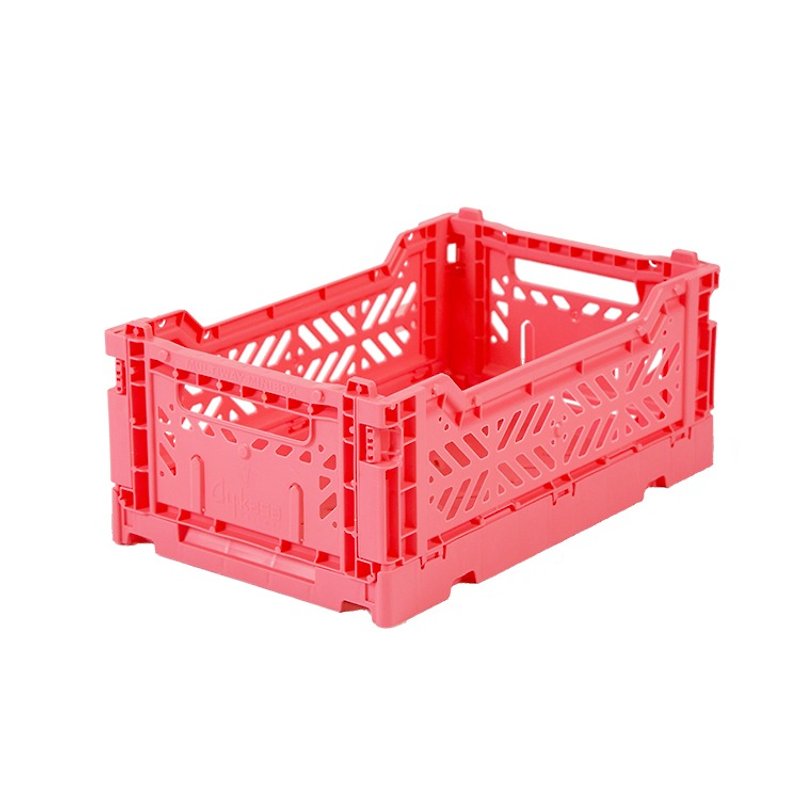 Turkey Aykasa Folding Storage Basket (S)-Apricot Powder - Storage - Plastic 