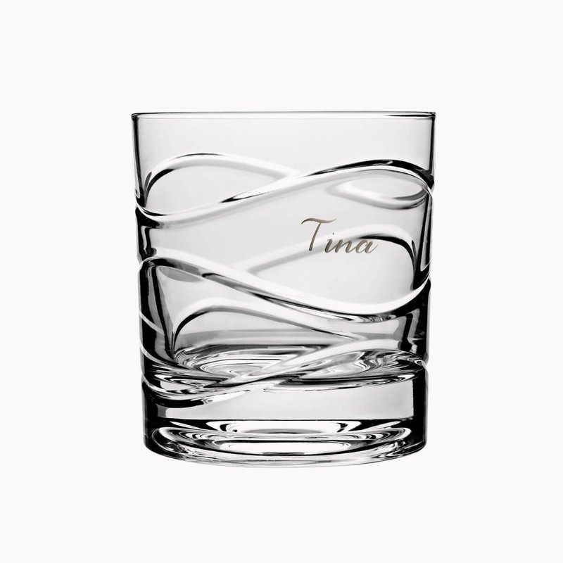 320cc [Germany SHTOX] Infinite Rotating Whiskey Glass Handmade Custom Lettering Dancing Cup - Bar Glasses & Drinkware - Glass Transparent