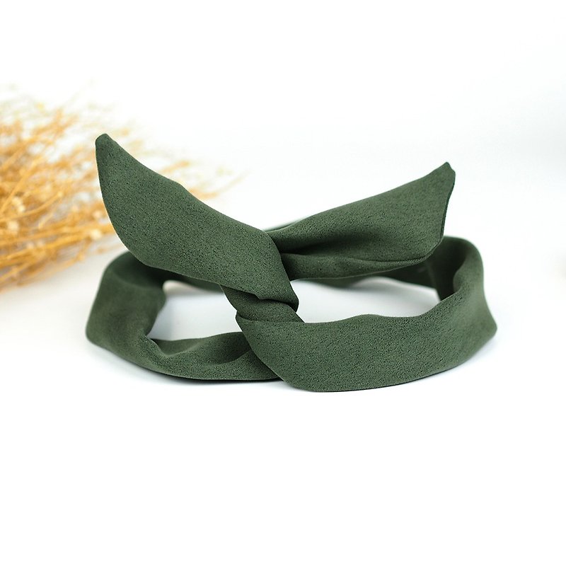 Hairband Headband - Hair Accessories - Cotton & Hemp Green